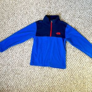 North Face half zip pullover fleece Boys small (7/8)